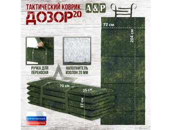 Коврик тактический "Дозор", толщина 20 мм. Цвет: ЕМР (цифра).