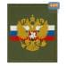 Шеврон на липучке «Флаг и герб РФ». Размер 100х85 мм. 