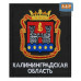 Шеврон на липучке «Герб Калининградской области». Размер 100х85 мм. 