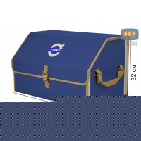Органайзер-саквояж "Союз" в багажник Volvo (Вольво), размер XL. Цвет: синий с бежевой окантовкой.